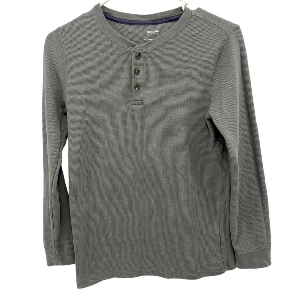 Sonoma Boys Thermal Long Sleeve‎ Henley Size L